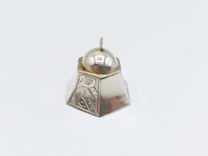 Silver miniature table bell, J.H. Bing, Amsterdam, c. 1850