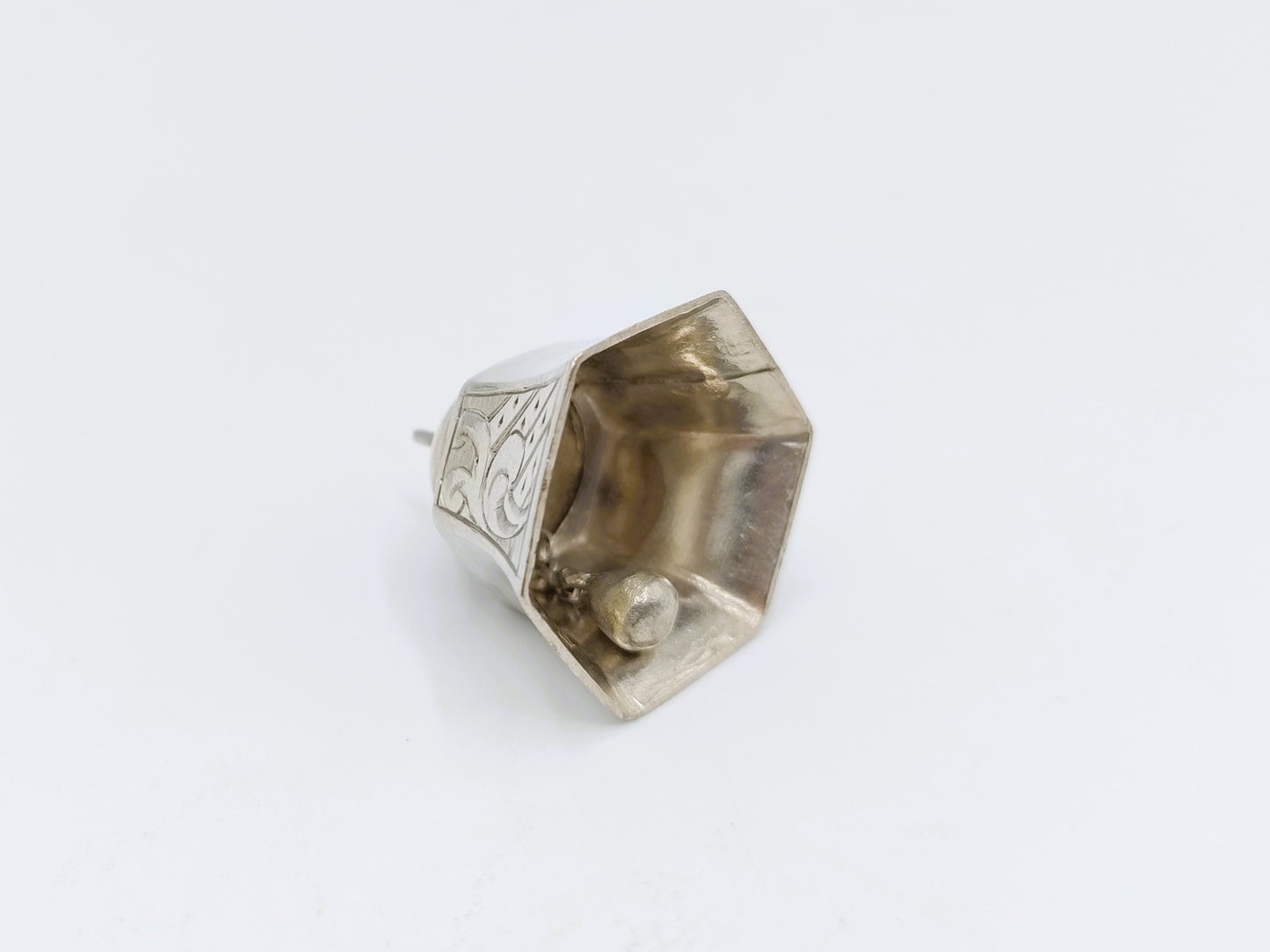 Silver miniature table bell, J.H. Bing, Amsterdam, c. 1850