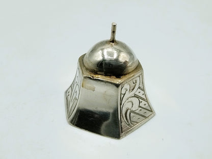 Silver miniature table bell, J.H. Bing, Amsterdam, c. 1850