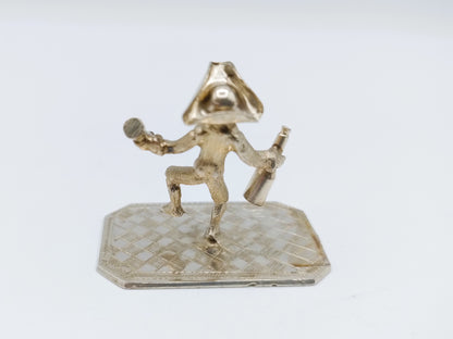 Zilveren miniatuur wijndrinker, C. Rietveld, Schoonhoven, 19e eeuws