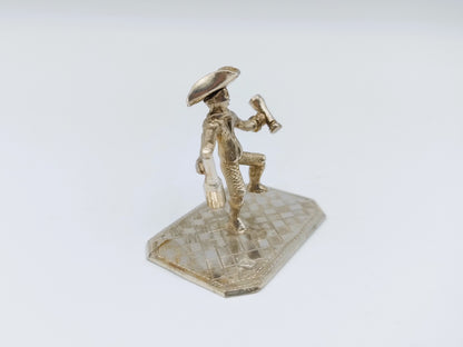 Zilveren miniatuur wijndrinker, C. Rietveld, Schoonhoven, 19e eeuws