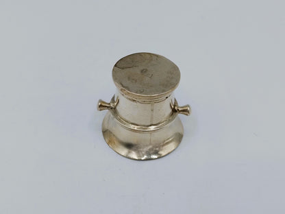 Silver miniature mortar, 19th century