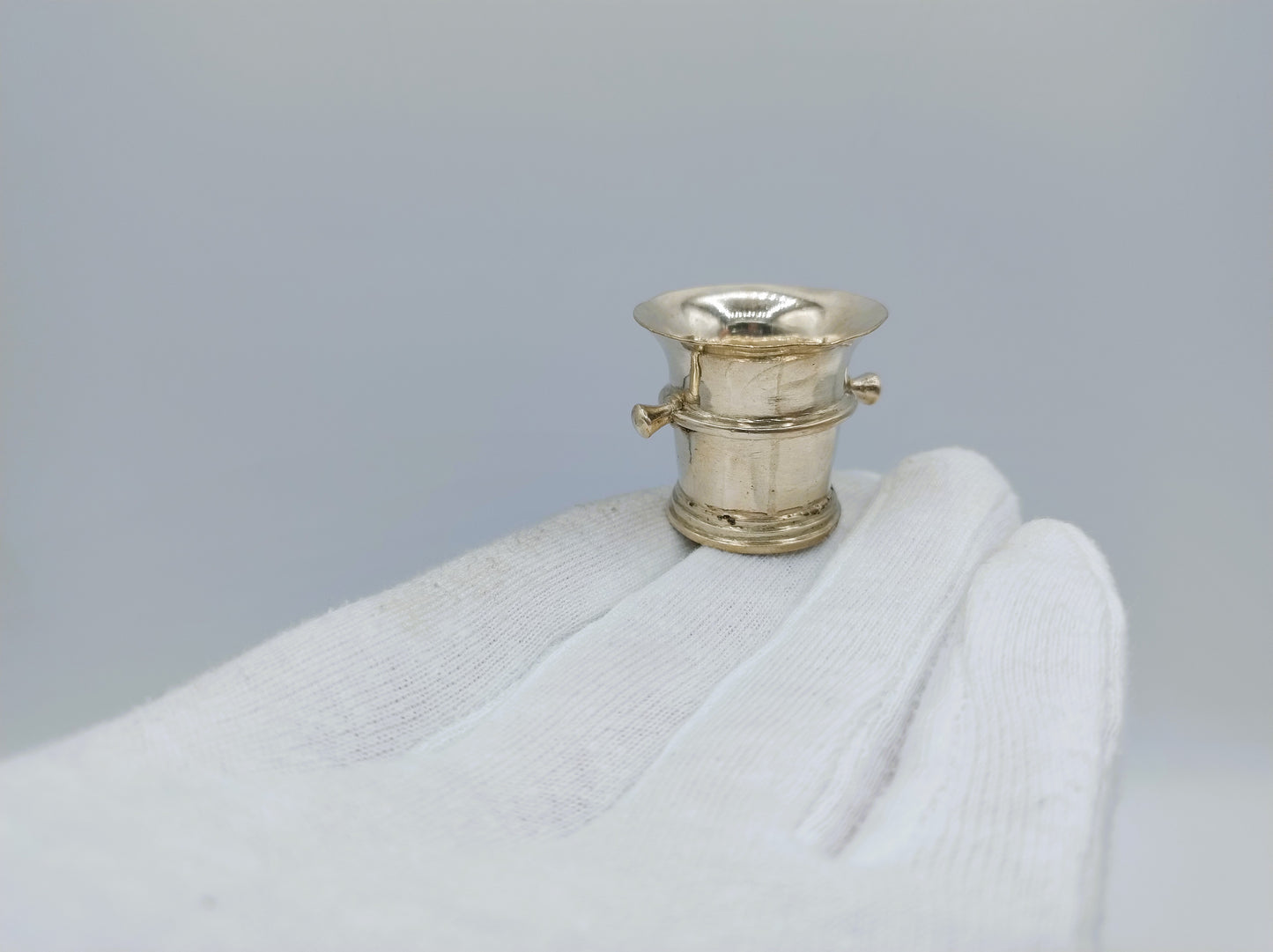 Silver miniature mortar, 19th century