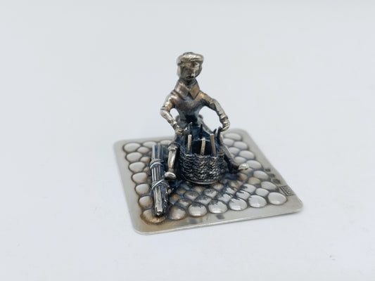 Silver miniature basket maker, Amsterdam, 1984