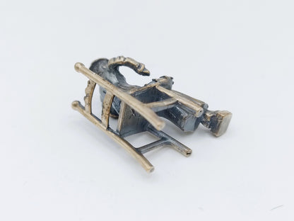 Zilveren miniatuur kantklosser, Amsterdam, ca. 1980