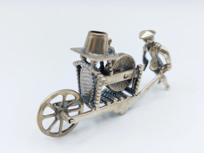 Zilveren miniatuur scharenslijper, J. Weeda, Haarlem, ca. 1980