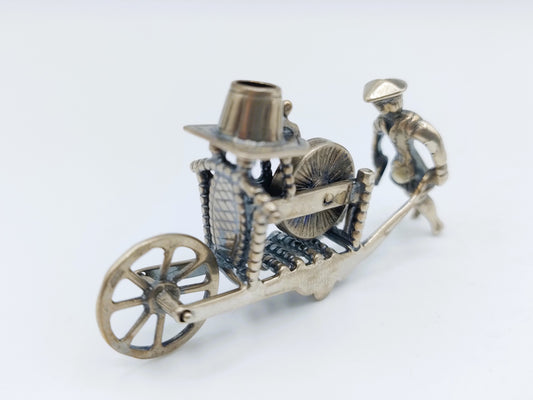 Zilveren miniatuur scharenslijper, J. Weeda, Haarlem, ca. 1980