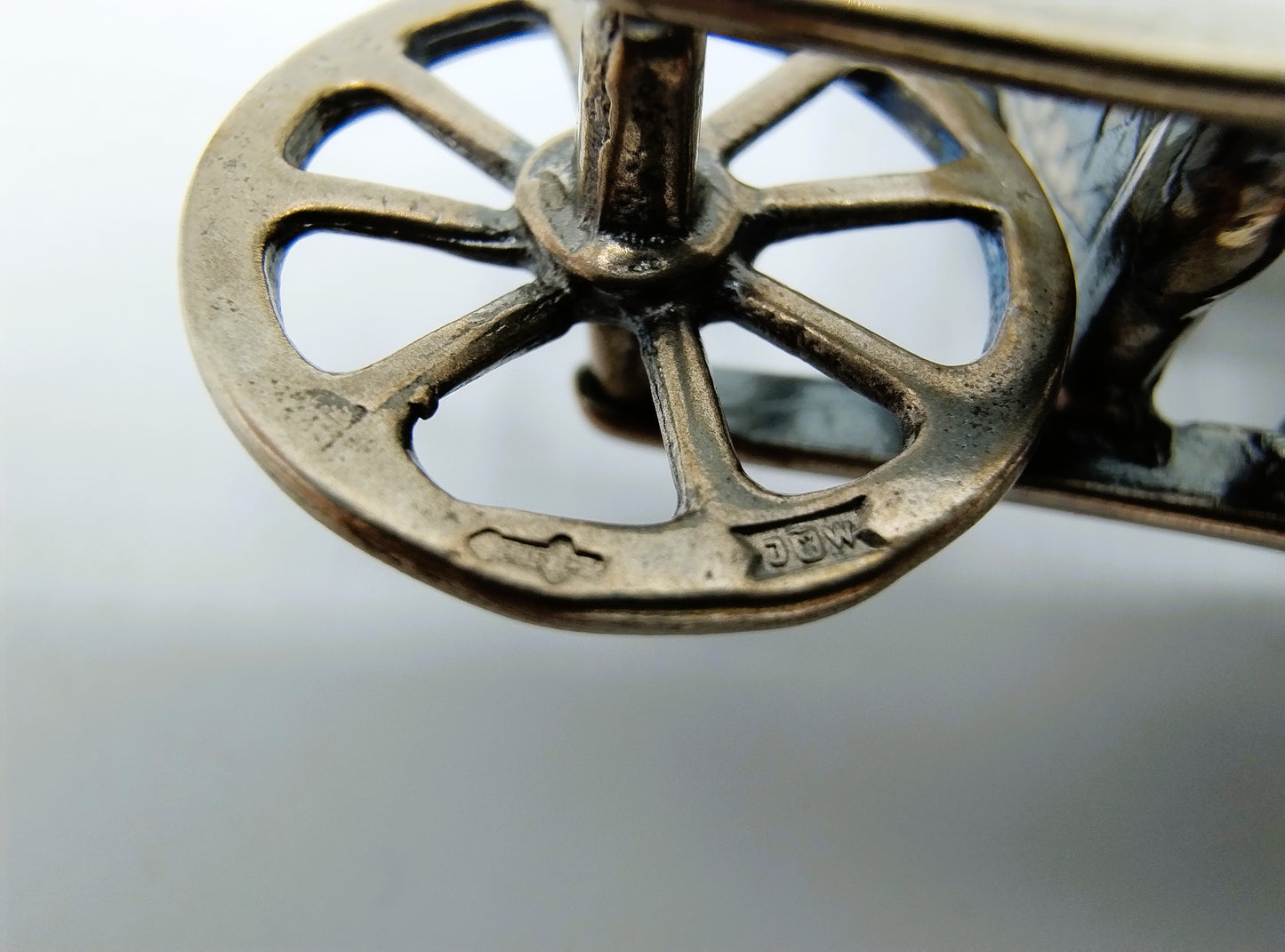 Zilveren miniatuur scharenslijper, J. Weeda, Haarlem, ca. 1980