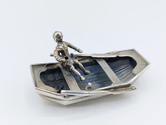 Zilveren miniatuur roeiboot, Amsterdam, 1985