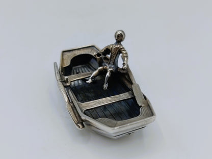 Zilveren miniatuur roeiboot, Amsterdam, 1985