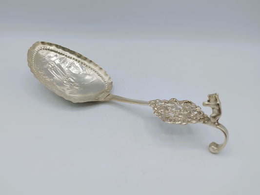 Grote zilveren roomlepel, L. Neresheimer & Co, Hanau, 1905
