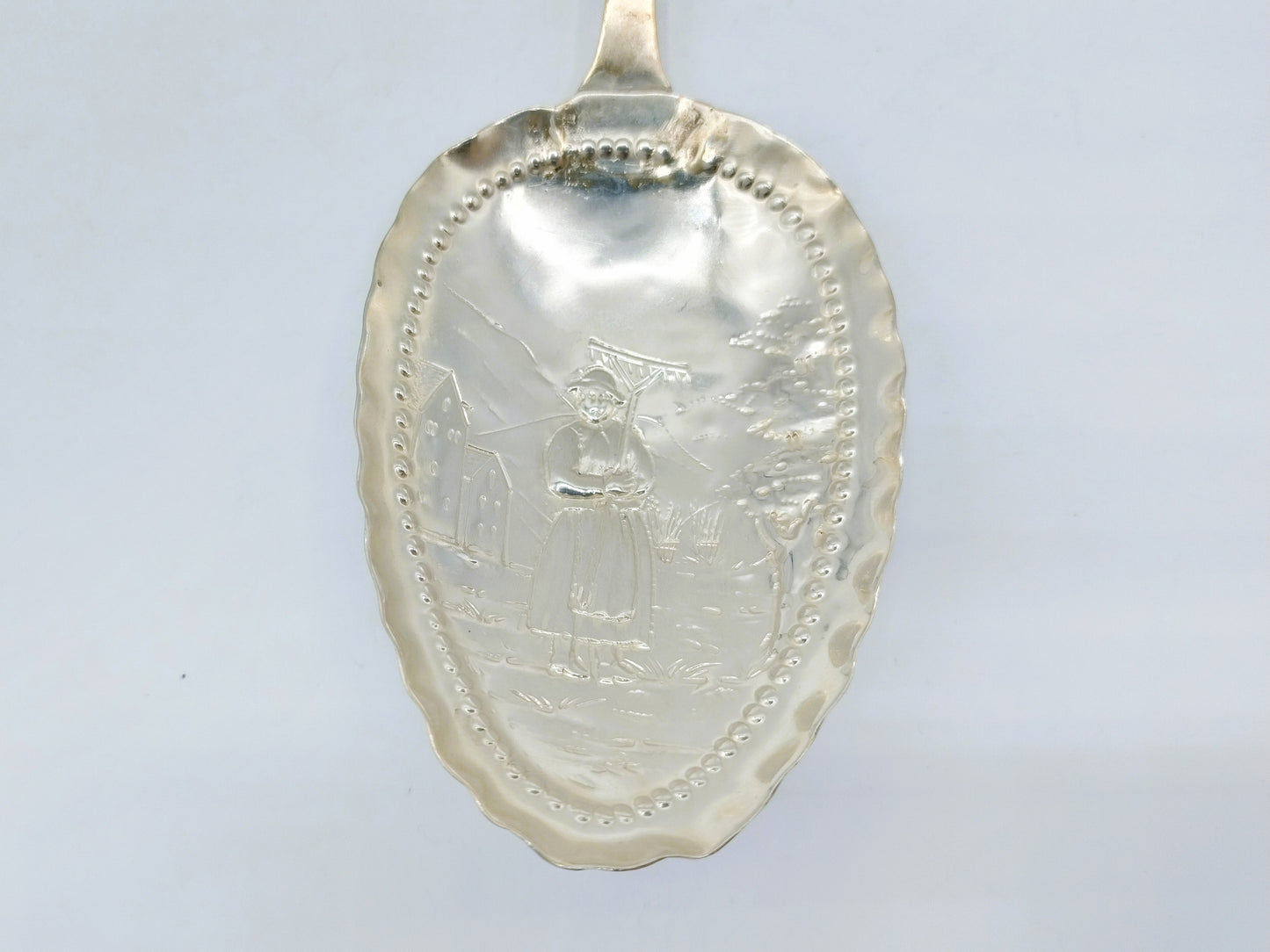 Grote zilveren roomlepel, L. Neresheimer & Co, Hanau, 1905