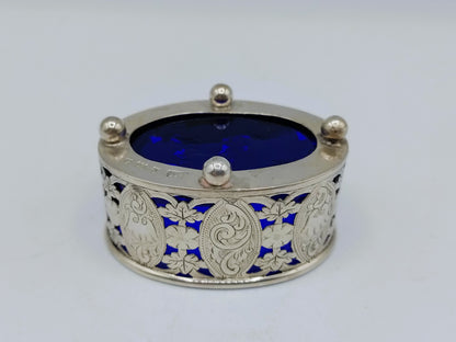 Zilveren zoutvat, Levi & Salaman, Birmingham, 1900