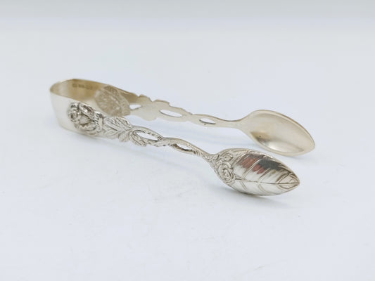 Zilveren klontjestang, Gebr. Reiner, Krombach Bayern, ca. 1920