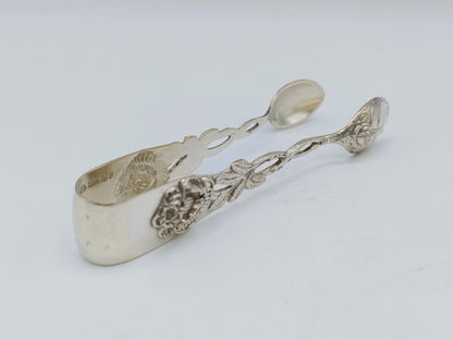 Zilveren klontjestang, Gebr. Reiner, Krombach Bayern, ca. 1920