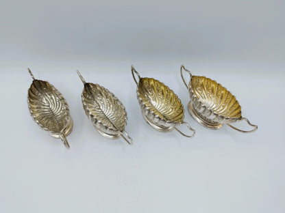 4x Zilveren zoutvat, W. Devenport, Birmingham, 1895
