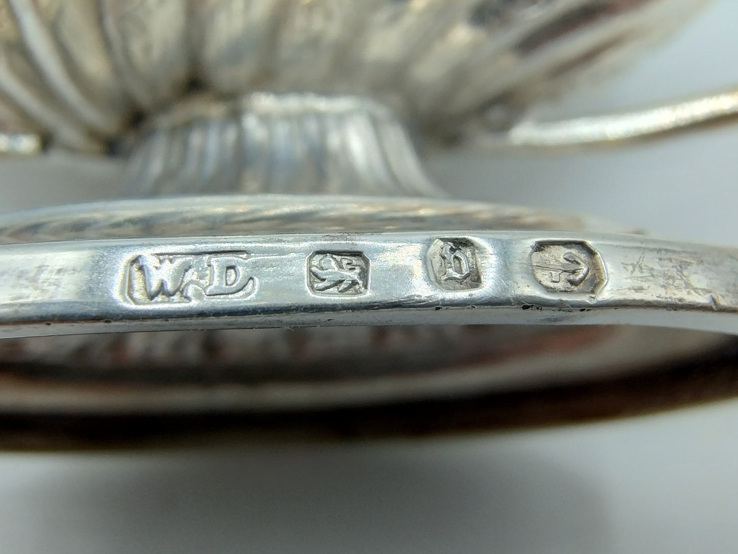 4x Zilveren zoutvat, W. Devenport, Birmingham, 1895