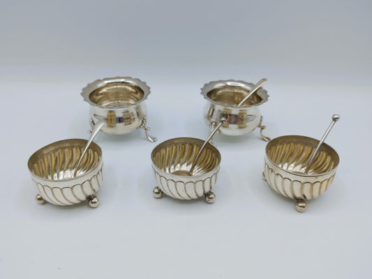 5 Zoutvaten, Attenborough & Co, Chester en Woodward & Co, Londen, 1903/1908