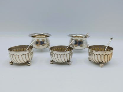 5 Zoutvaten, Attenborough & Co, Chester en Woodward & Co, Londen, 1903/1908