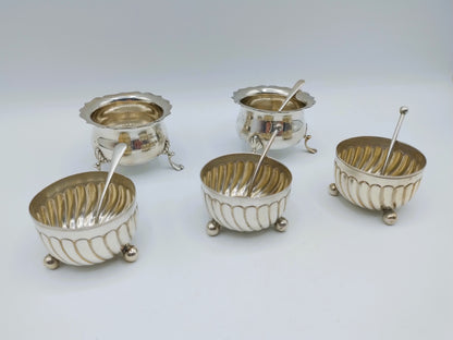 5 Zoutvaten, Attenborough & Co, Chester en Woodward & Co, Londen, 1903/1908