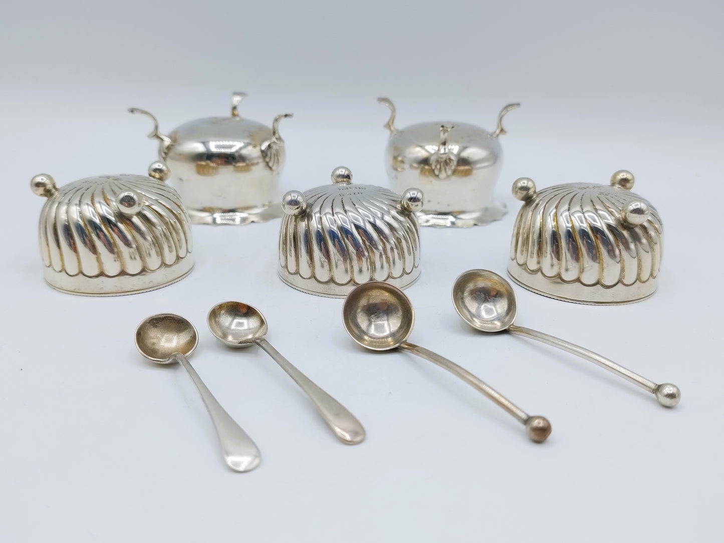 5 Zoutvaten, Attenborough & Co, Chester en Woodward & Co, Londen, 1903/1908