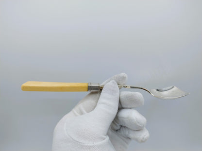 Zilveren ijslepel met benen heft, P.L. Uriot, Amsterdam, 1839