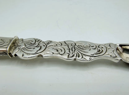 Zilveren mergboor met benen heft, J.M. Steiger, Amsterdam, 1852