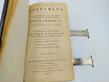 Bibel mit silbernen Schließen, H.H. van de Dool, Schoonhoven, 1841