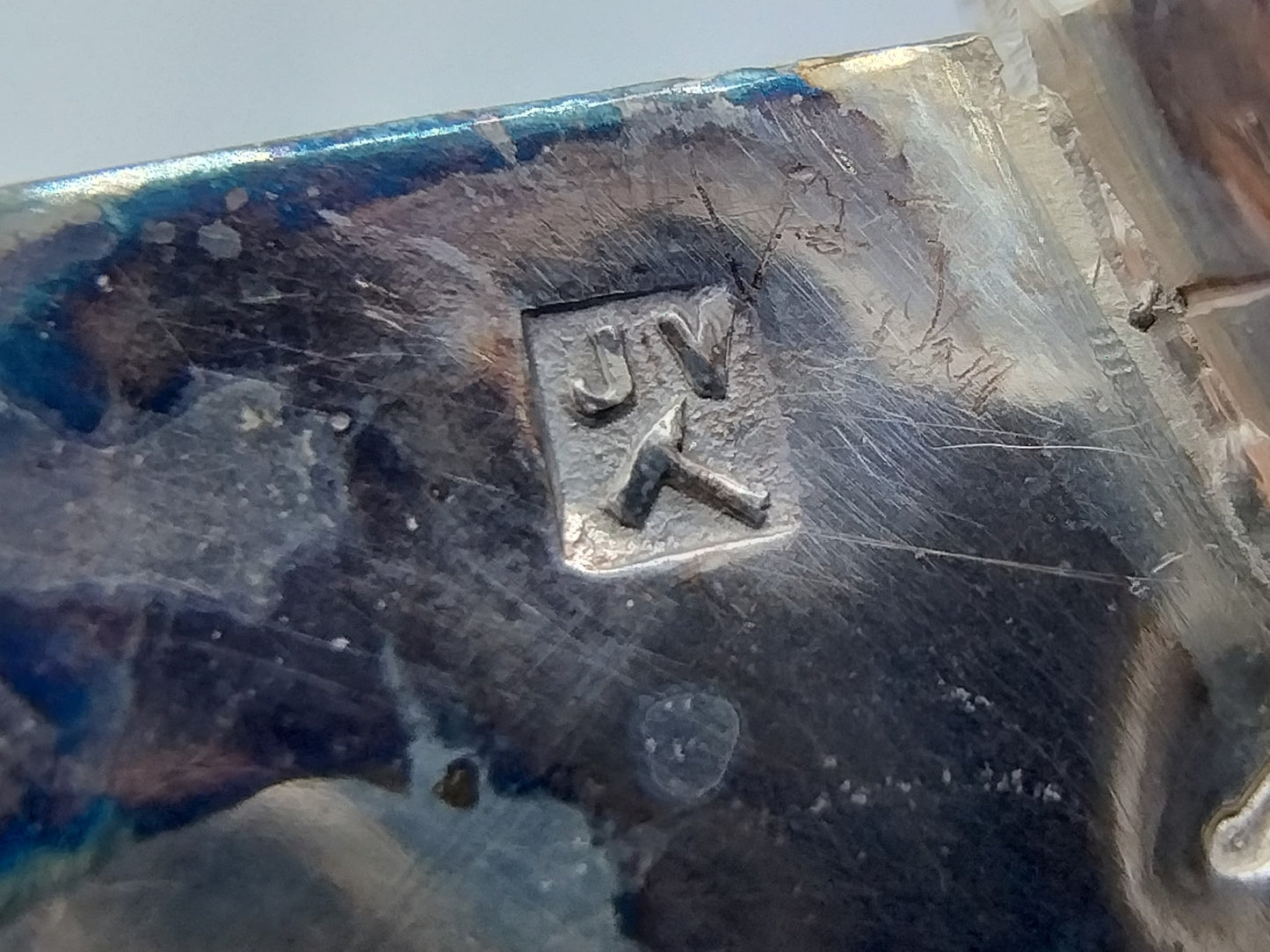 Grote zilveren miniatuur, driemaster, J. Verhoogt, Hoorn, ca. 1910