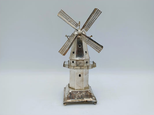 Grote zilveren miniatuur molen, J. Verhoogt, Hoorn, 1928