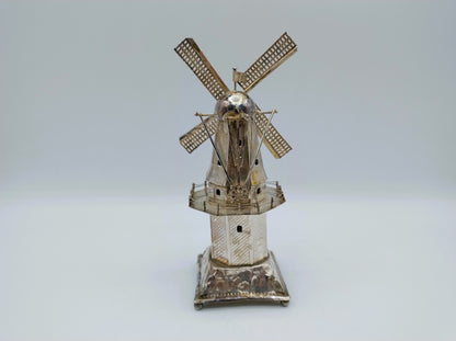Grote zilveren miniatuur molen, J. Verhoogt, Hoorn, 1928