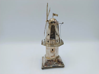 Grote zilveren miniatuur molen, J. Verhoogt, Hoorn, 1928