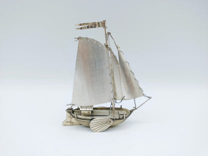 Zilveren miniatuur tjalk, H. Hooijkaas, Schoonhoven, 1978