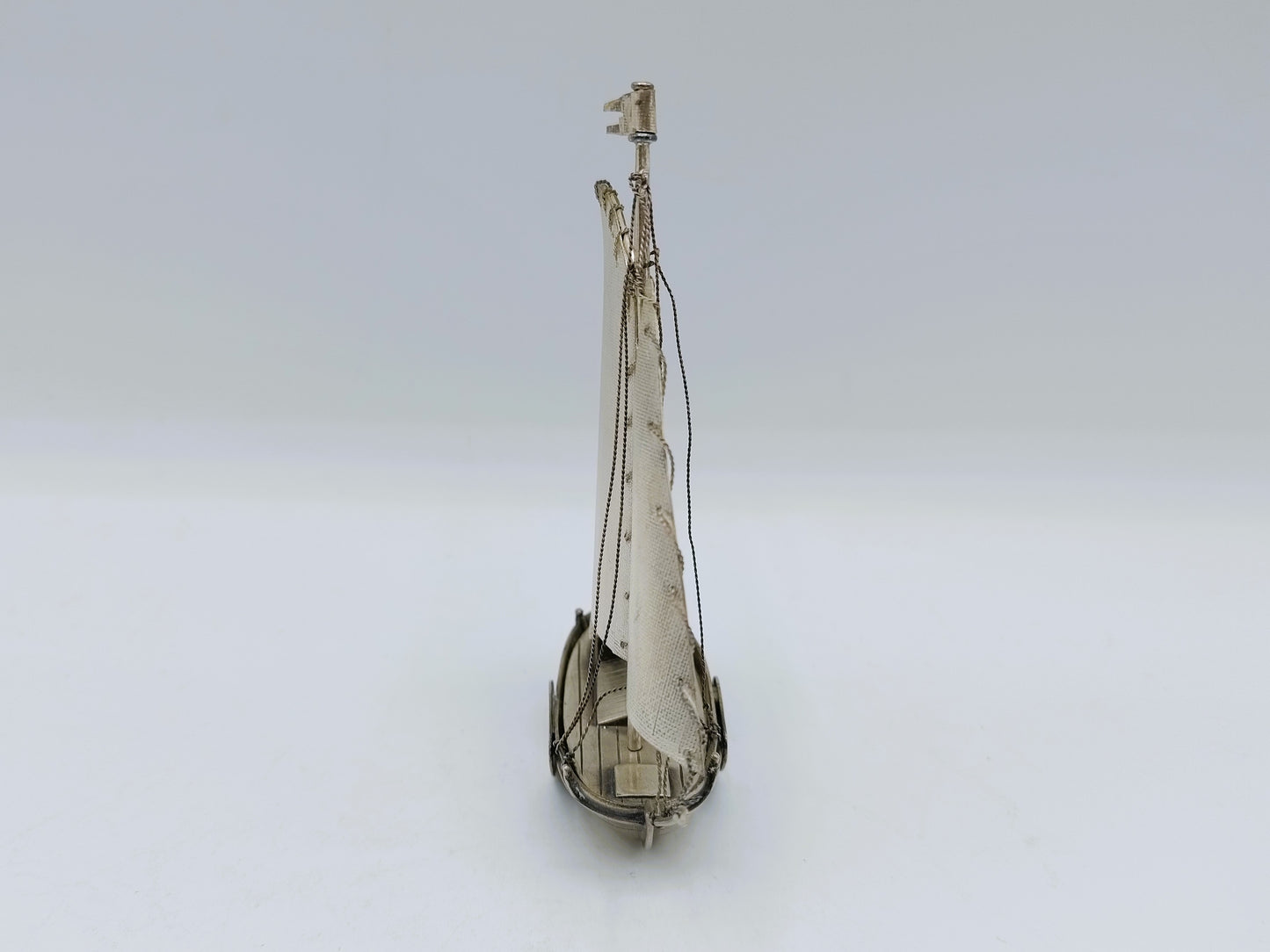 Zilveren miniatuur tjalk, H. Hooijkaas, Schoonhoven, 1978