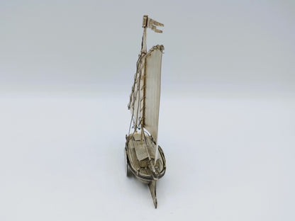 Zilveren miniatuur tjalk, H. Hooijkaas, Schoonhoven, 1978