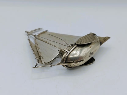 Zilveren miniatuur tjalk, H. Hooijkaas, Schoonhoven, 1978