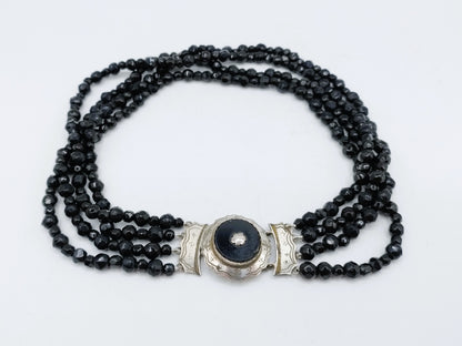 Geflochtene Kette mit Silberschloss, J.S. Saton, Schoonhoven, ca. 1870