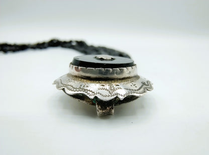 Geflochtene Kette mit Silberschloss, J.S. Saton, Schoonhoven, ca. 1870