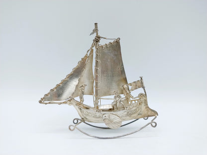 Zilveren miniatuur botter, J. van Straten, Hoorn, 1898