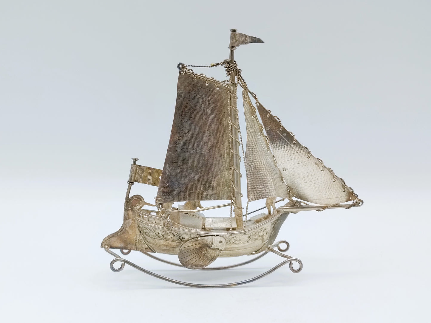 Zilveren miniatuur botter, J. van Straten, Hoorn, 1898