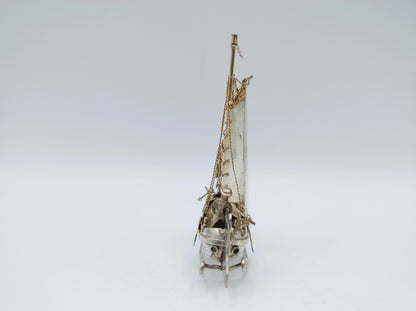 Zilveren miniatuur vissersboot, J. van Dijk, Hoorn, ca. 1915