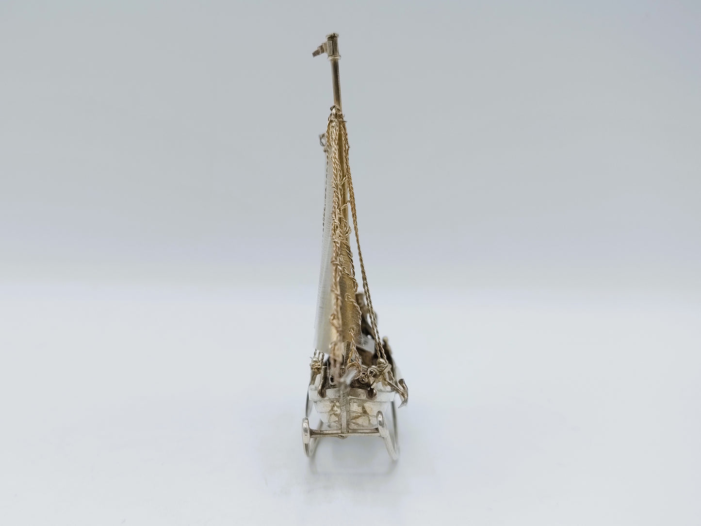 Zilveren miniatuur vissersboot, J. van Dijk, Hoorn, ca. 1915