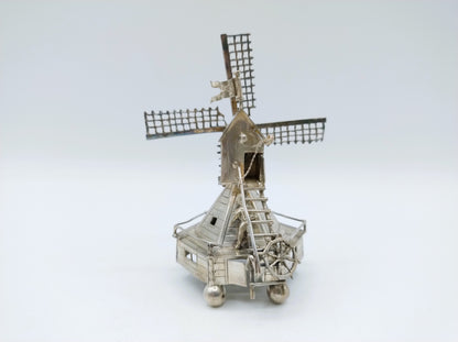Zilveren miniatuur molen, J. van Straten,  Hoorn, 1899