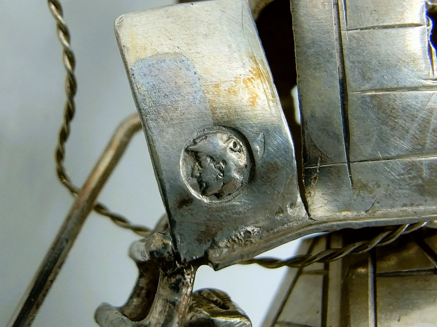 Zilveren miniatuur molen, J. van Straten,  Hoorn, 1899