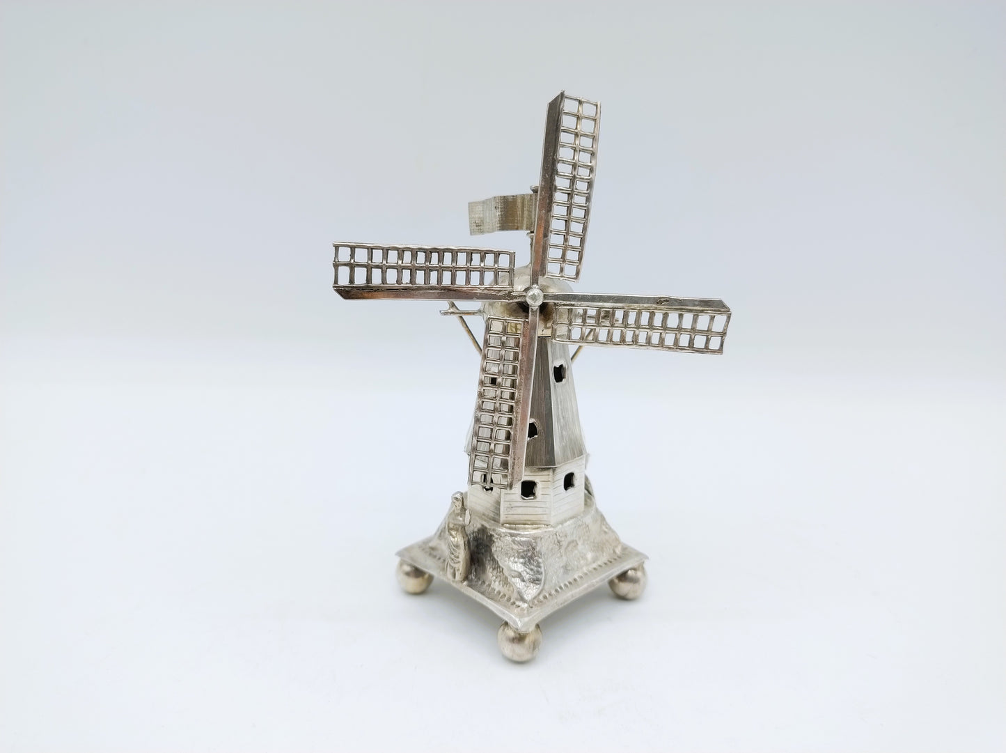 Zilveren miniatuur molen, J. Verhoogt, Hoorn, 1910
