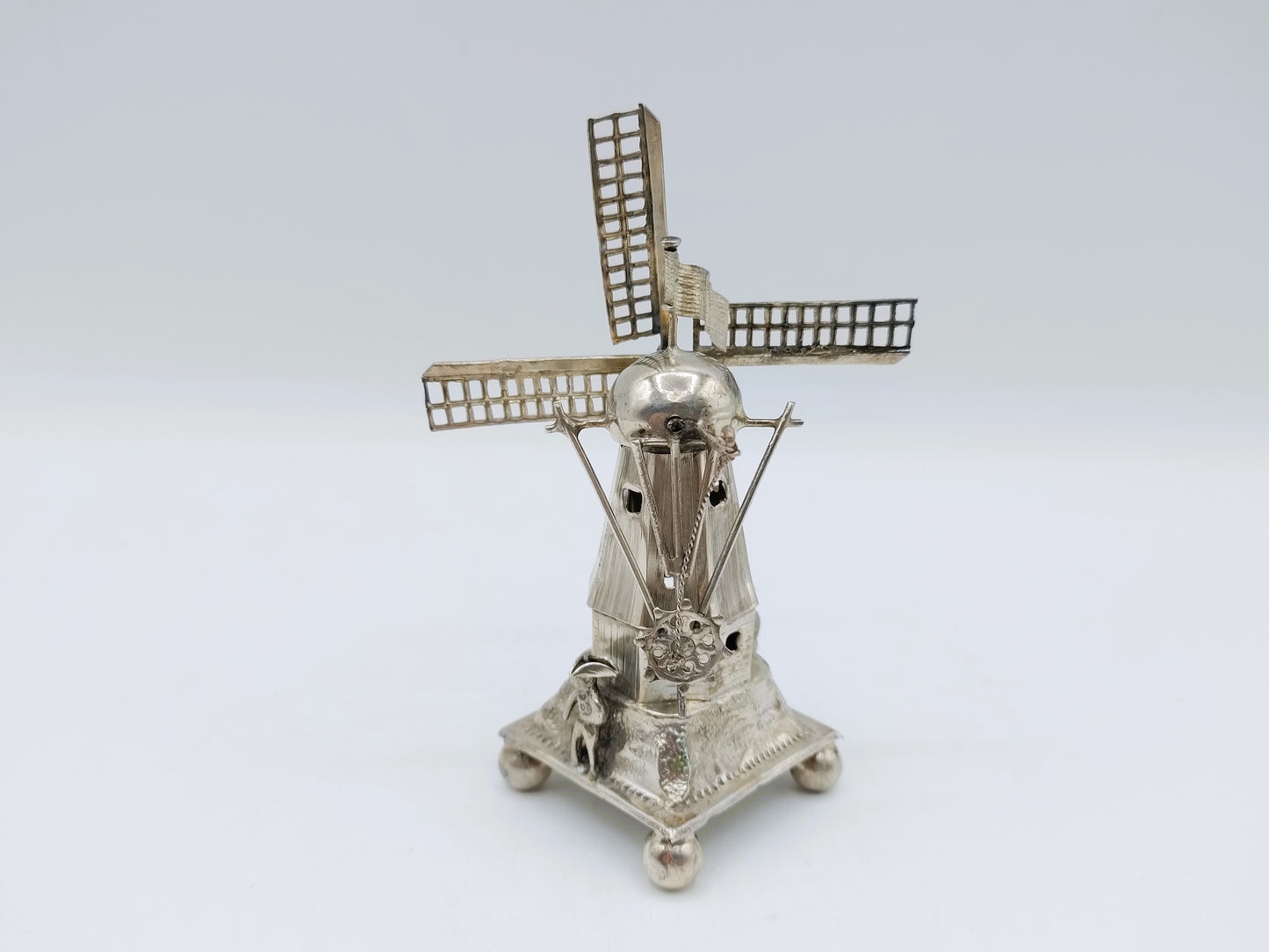 Zilveren miniatuur molen, J. Verhoogt, Hoorn, 1910
