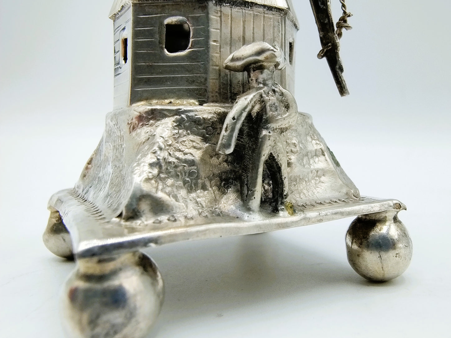 Zilveren miniatuur molen, J. Verhoogt, Hoorn, 1910