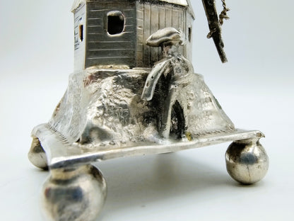 Zilveren miniatuur molen, J. Verhoogt, Hoorn, 1910