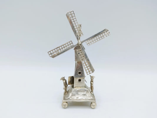 Zilveren miniatuur windmolen, 19e eeuws