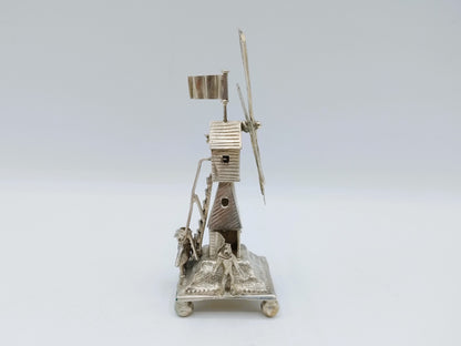 Zilveren miniatuur windmolen, 19e eeuws